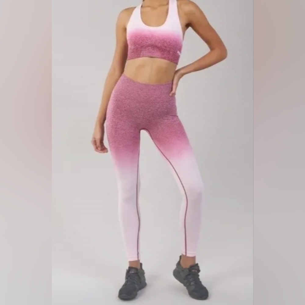 Gymshark Pink Ombre Gradient Women's Seamless High Rise Leggings Size M